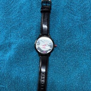 Black Leather Strap watch